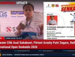 Atlet Karate Cilik Asal Sukabumi, Fitriani Arashy Putri Sagara, Raih Emas Di International Open Senkaido 2026