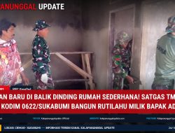 Harapan Baru Di Balik Dinding Rumah Sederhana! Satgas TMMD KE-130 KODIM 0622/Sukabumi Bangun RUTILAHU Milik Bapak Aden