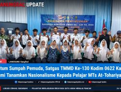 Momentum Sumpah Pemuda, Satgas TMMD Ke-130 Kodim 0622 Kab. Sukabumi Tanamkan Nasionalisme Kepada Pelajar MTs At-Tohariyah