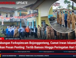Apel Gabungan Forkopimcam Bojonggenteng, Camat Irwan Iskandar Sampaikan Pesan Penting: Tertib Bansos Hingga Peringatan Hari Santri 2026