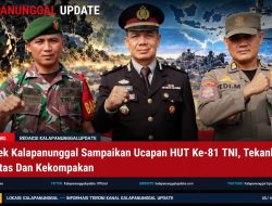 Kapolsek Kalapanunggal Sampaikan Ucapan HUT Ke-81 TNI, Tekankan Sinergitas Dan Kekompakan