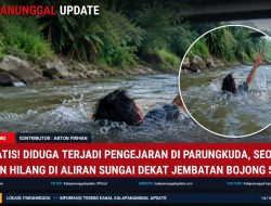 DRAMATIS! Diduga Terjadi Pengejaran Di Parungkuda, Seorang Korban Hilang Di Aliran Sungai Dekat Jembatan Bojong Sari