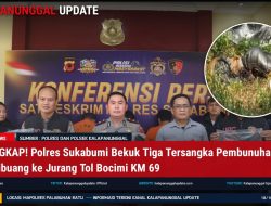 TERUNGKAP! Polres Sukabumi Bekuk Tiga Tersangka Pembunuhan Pria Yang Dibuang Ke Jurang Tol Bocimi KM 69