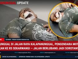 Laka Tunggal Di Jalan Raya Kalapanunggal, Pengendara Motor Dilarikan Ke RS Sekarwangi— Jalan Berlubang Jadi Sorotan!